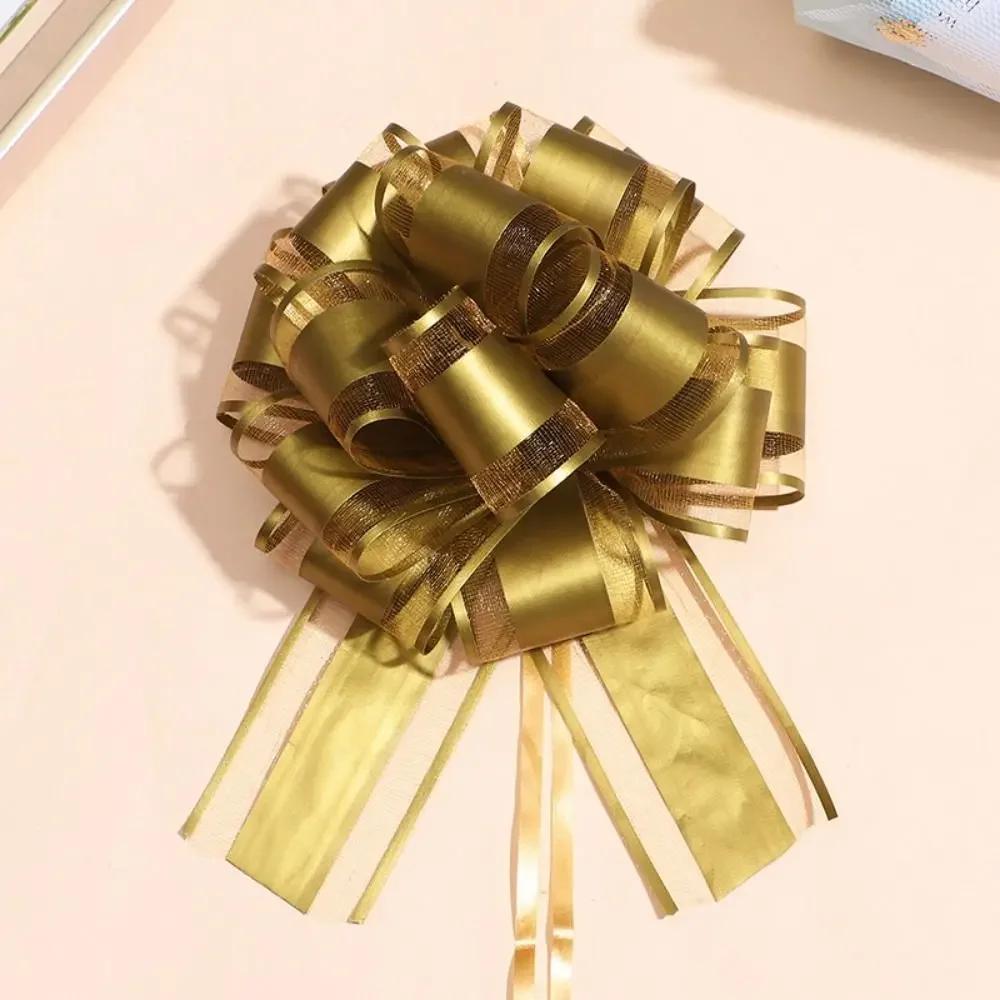 1pc Snow Yarn Pull Bow Ribbon Big Car Bow for Cars Birthday Christmas Presents Gift Decoration Ribbon Wedding Pull Flower