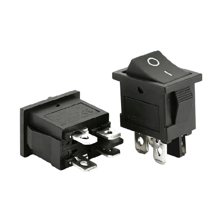 2 Position 4 Pin Durability Plastic Rocker Switches Easy To Operate Rocker Button Switches With Blenders And Sound Systems