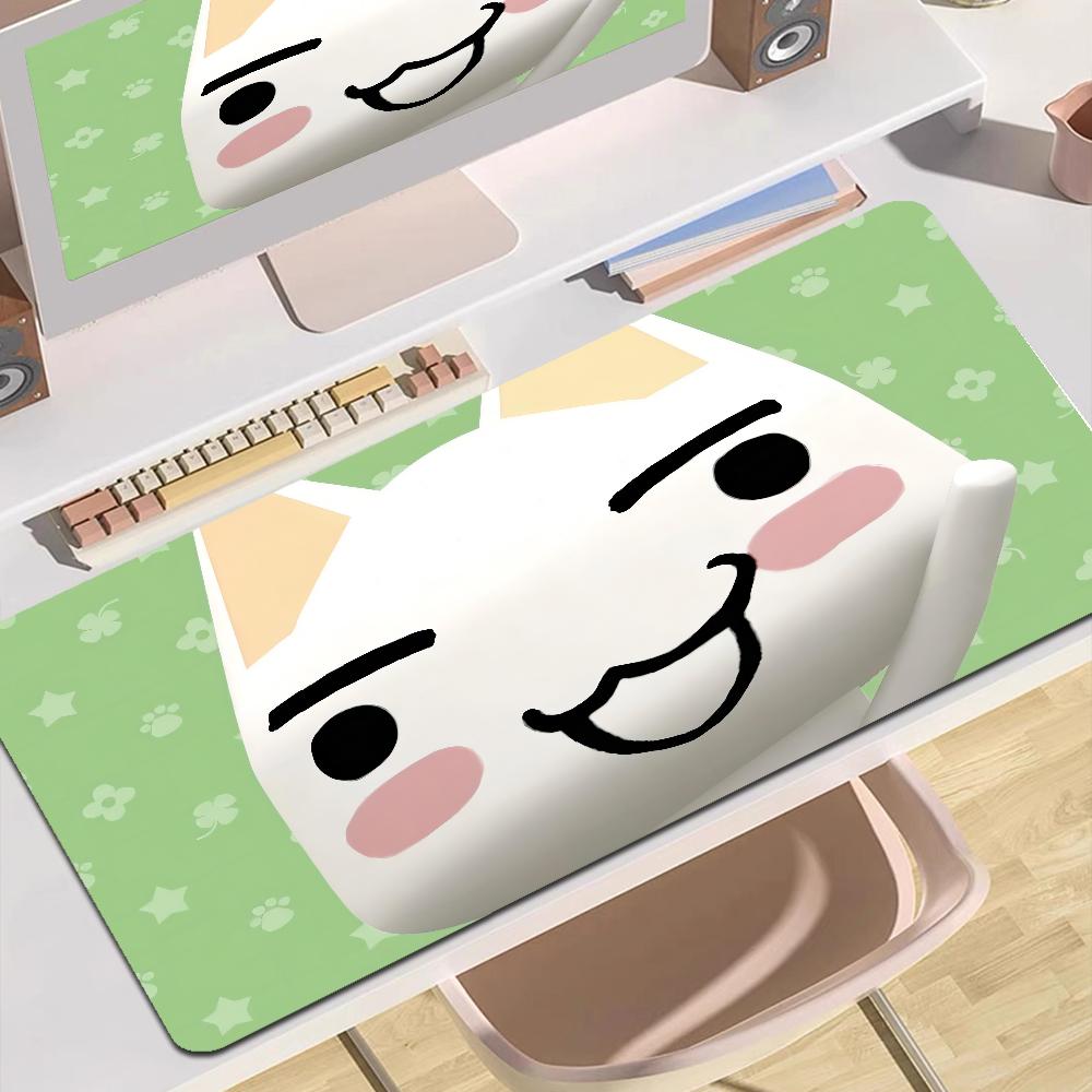 Inoue Toro Cute Cat Custom Skin Natural Rubber Gaming Mousepad Desk Mat Size For Game Keyboard Pad For Gamer