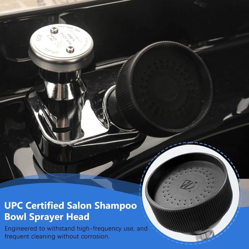 Professional Shampoo Bowl Sprayer Head Hose Kit Salon Hose Sprays Head Attachment for Salon, Barber Shop Enduring