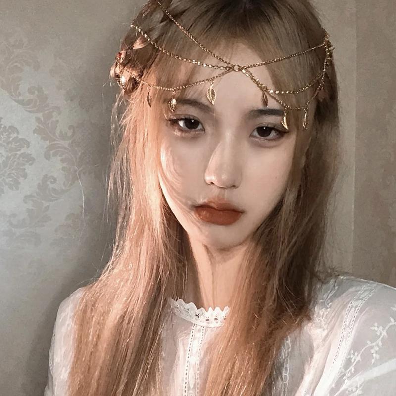 

Ancient Style Elf Hair Accessories Multilayer Tassel Headwear For Women Girls Princess Tassel Hair Accessories as the picture