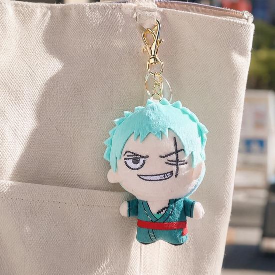 Yousheng Cute Anime Character Plush Keychain, Soft Cartoon Reindeer Stuffed Animal Pendant, Straw Hat Crew Inspired Key Ring for Bag Backpack, Gift