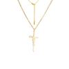 Cazador Jesus Kreuz Hohl Anhänger Halsketten für Damen Herren Christliches Choker Großhandel Edelstahl Schmuck Geburtstagsgeschenke