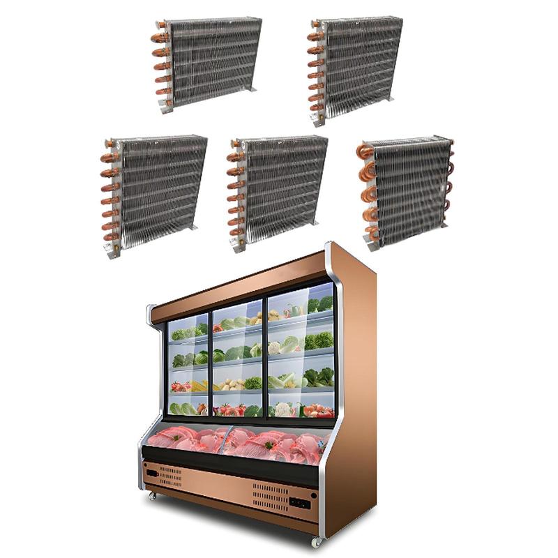 Shellless Refrigerator Condenser Heat Exchanger Easy Install DIY Copper Tube Aluminum Fin Condenser Water Cooling Radiator Parts