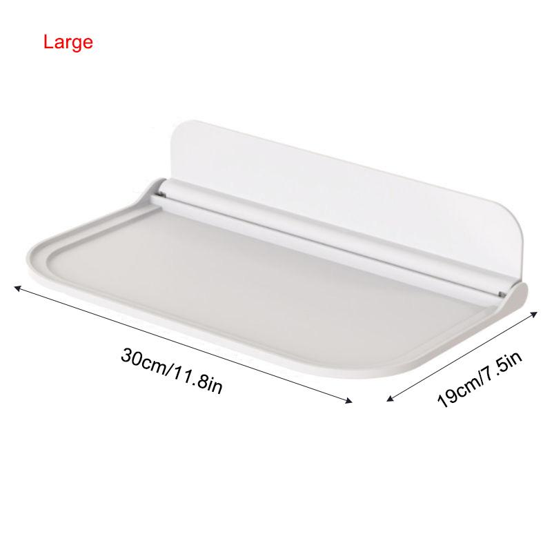 

Складная настенная полка для ванной комнаты, настенная полка для хранения без перфорации, держатель для телефона, ювелирные изделия, пульт дистанционного управления, стеллаж для хранения полотенец, одежды L белый