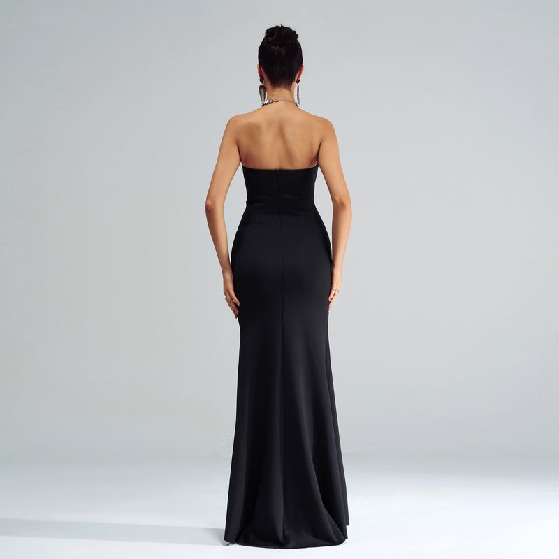 Sleeveless Sexy V-Neck Long Strapless Dress Maix Party Gown