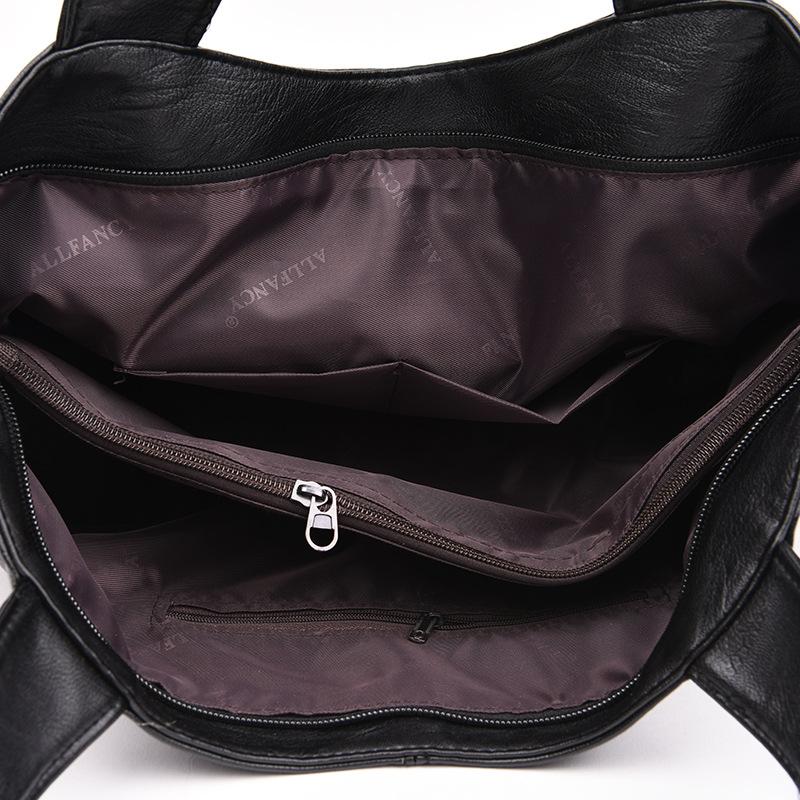 High-quality Soft Leather Women's Handbag Large Capacity Mid-bag Inner Liner Can Be Used Separately for Autumn and Winter New Women's Bag