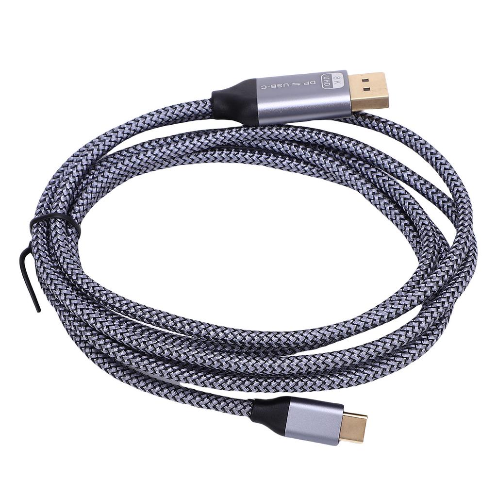 Type C to DisplayPort Cable Fit for MacBook Pro Air Laptop Plug and Play 8K 60Hz USB C to DisplayPort Woven Cord