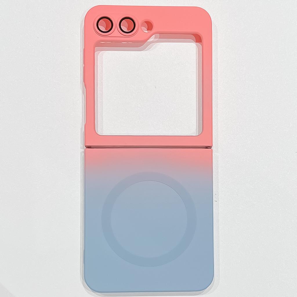 Samsung ZFlip7 Liquid Magnetic Suction Mobile Phone Case Suitable for Flip5 Gradient Soft Shell ZFlip6 Lens Film Full Inclusive Tpu