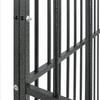 Vidaxl Dog Playpen, 12 Panels, Black, Galvanized Steel