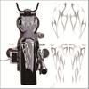 NEW Universal Motorcycle Flame Sticker White For Gas Tank & Fender Decals Vinyl