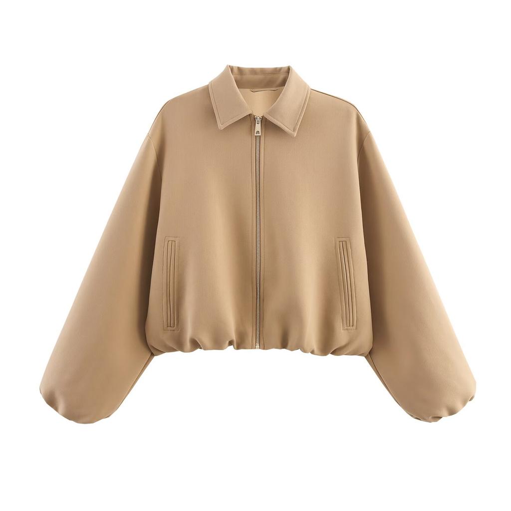 European and American style, new women's clothing, fashionable, casual zipper fluffy jacket 8372246