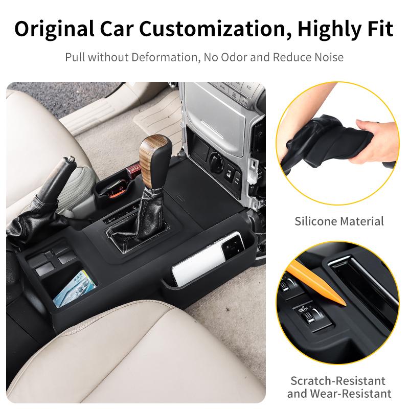 For Toyota land cruiser prado 150 LC150 2021 2010-2023 Central Control Silicone Protective Sleeve Antifouling accessories inside