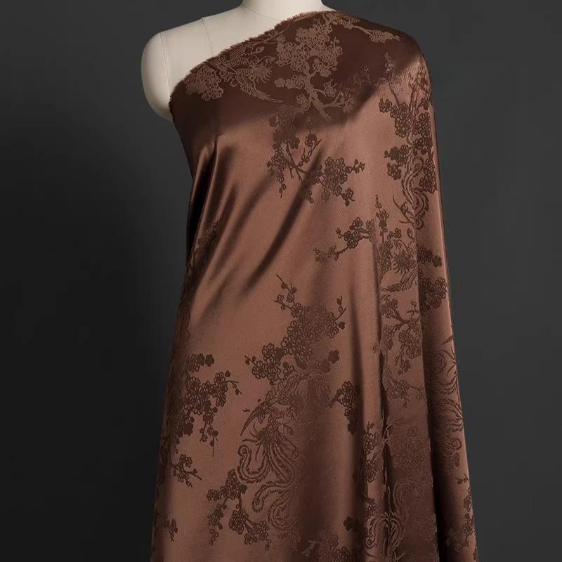 100x150cm Acetate Satin Jacquard Fabric Dress Shirt Silky Glossy for Apparel Sewing Craft Home Decoration Pillow Cushion