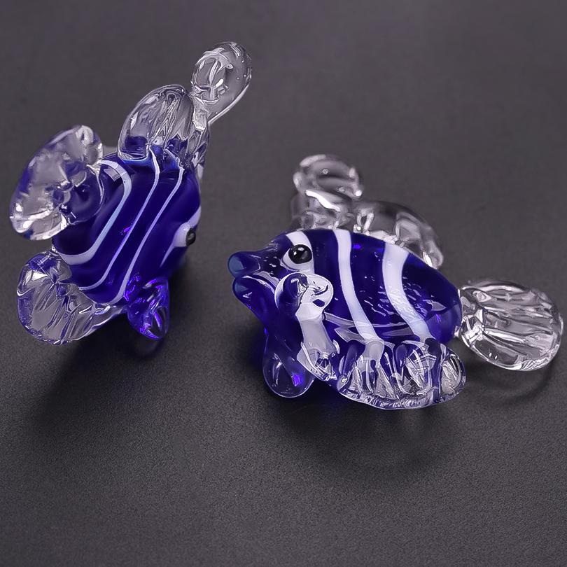2pcs/Lot Fashion Ocean Animal Glass Tropical Fish Charms For Jewelry Making Earrings Necklace Pendant DIY Sea Clownfish Pendants