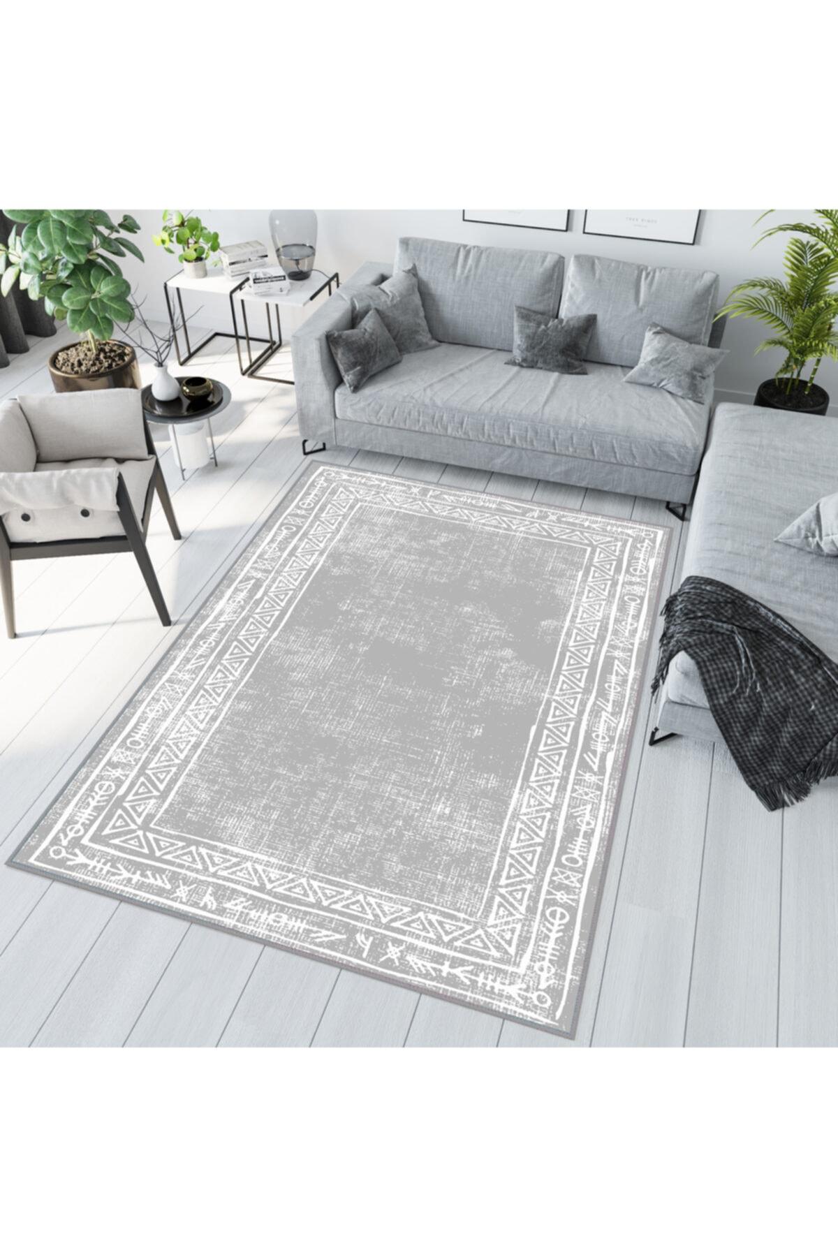 

Моющийся ковер с принтом Rovigo Home RVG1003 50x80 серый