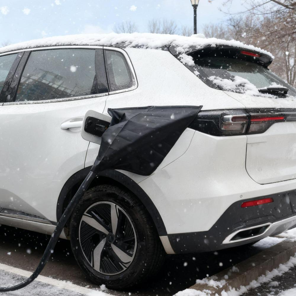 Magnetic Car Charging Rain Cover EV Charger Port Waterproof Oxford Cloth Dustproof Sun Rain Protector Electric Vehicle Accessory