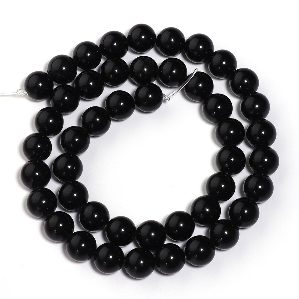 4/6/8/10mm Natural Obsidian Stone Beads Round Loose Spacer Beads For Jewelry Making DIY Crafts Bracelets Necklace Accessories
