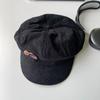 Vintage Corduroy Beret Hat For Women Korean Button Octagonal Cap Autumn Winter Painter Artist Hats Japanese Brown Peaked Caps