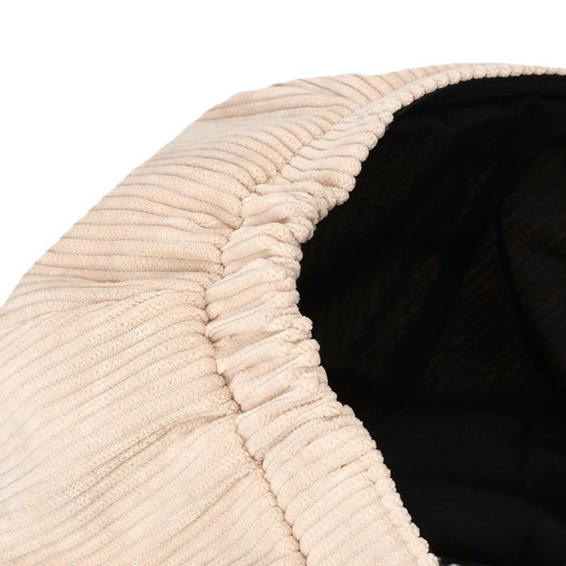 Women Retro 8 Panels Corduroy-Newsboy-Caps with Brim-Vintage Preppy Fall Winter Cute Ivy Newsboy Gatsby Cabbie Painter Beret Hat