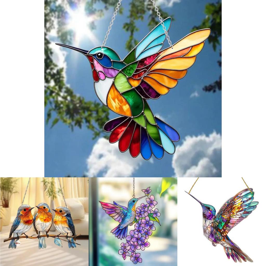 Niedliche Vogel Acryl Wanddekoration für Wohnzimmer und Garten Festliche Deko Geschenk