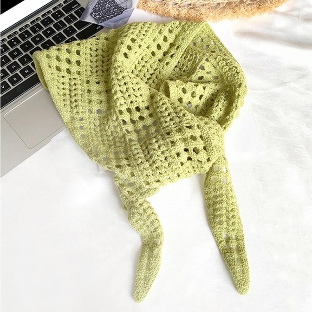 Hollow Apron Wrap Y2k Hip Scarf All-match Knitted Triangle Scarf  Summer