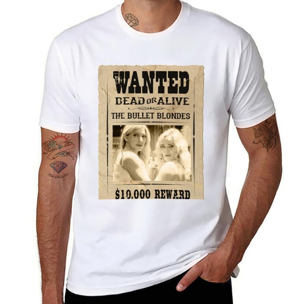 The Bullet Blondes Wanted Poster Tshirt Summer Fashion Casual Tee Shirt
