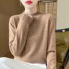 Women's Cashmere Sweater Qinghe Cashmere 30% Cashmere 70% Wool Autumn and Winter Pullover Warm and Fashionable