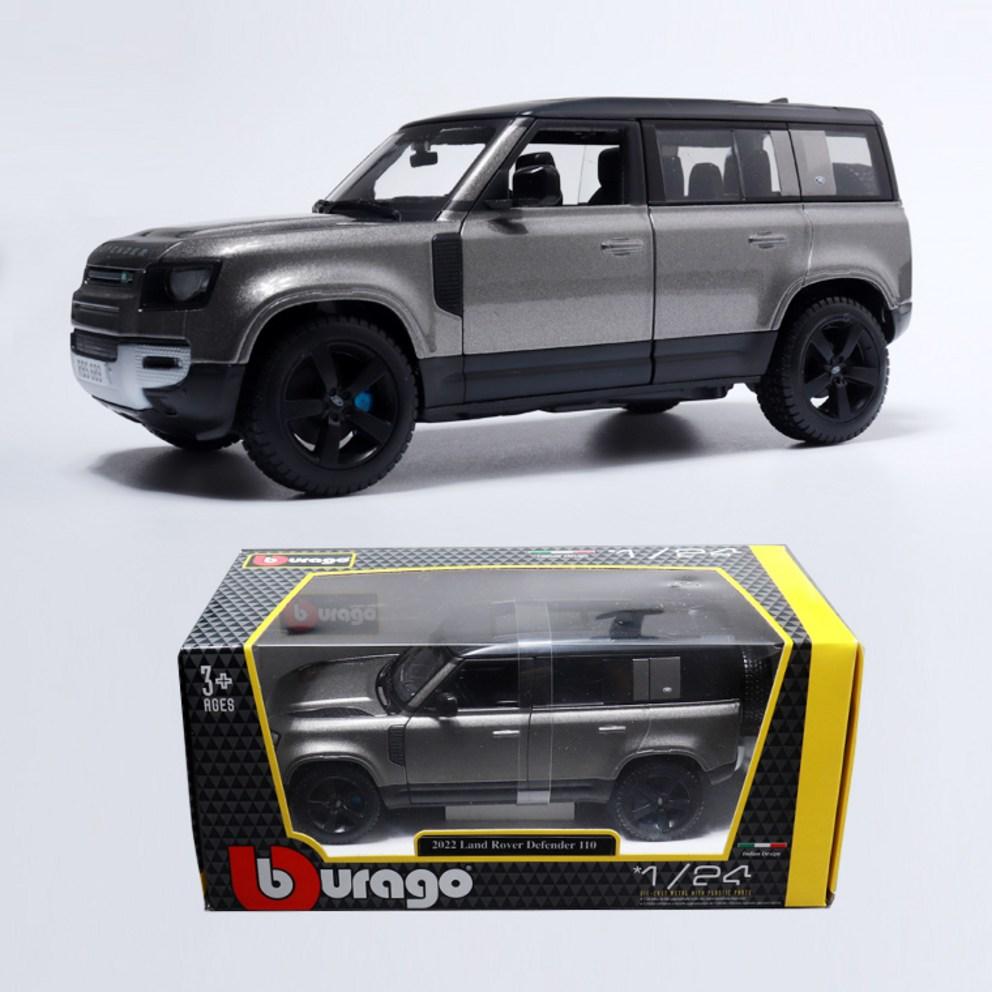 Brago 1:24 Land Rover Defender 2022 SUV Diecast Modellauto - Silber