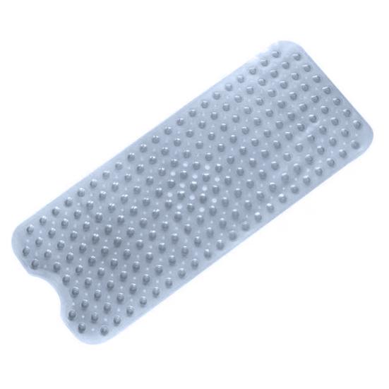 Suction Cup Bath Mat Non-Slip Shower Mat Bathtub Rug with Drain Holes Machine Washable Bathroom Rug for Safe Shower Bath Use