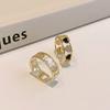 Korean Fashion Ins Style Rings for Women Niche Female Micro-inlaid Love Design Sense Luxury Hollow Adjustable Open Ring Anillos