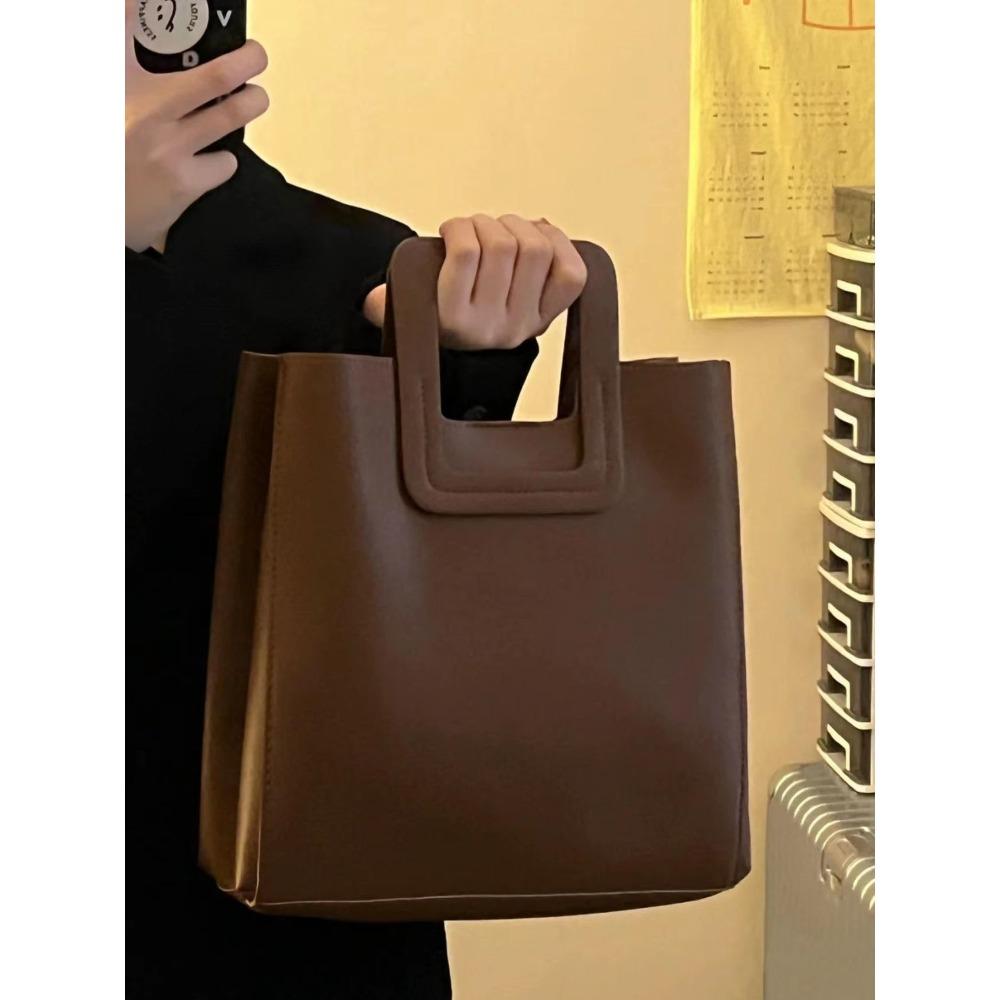 Korean handbag women's 2021 autumn and winter new trendy fashion retro tote bag versatile large-capacity messenger bag