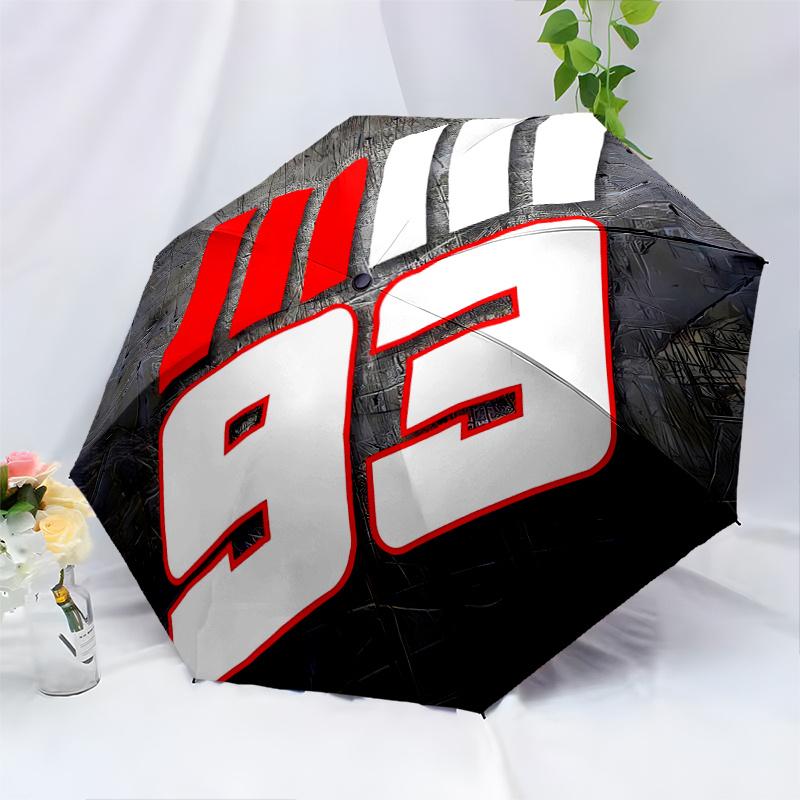 Motorcycle Racing Number 93 Automatic Design Umbrella 8Bone Structureautomatic Closing Buttondurable Portable And Foldable Great For Outdoors And