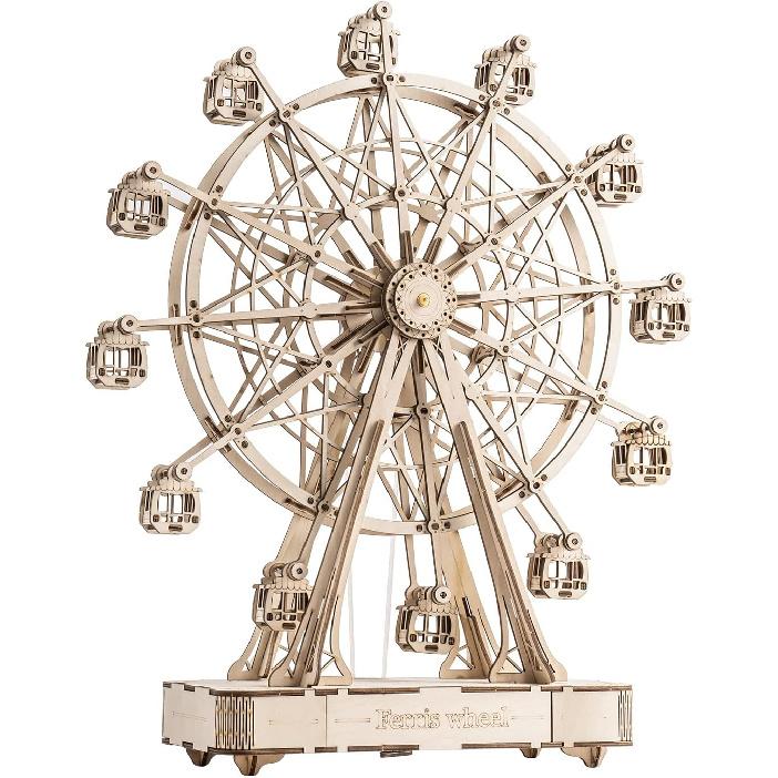 Rowood 3D Puzzles for Adults, Model Kits for Adults, Wooden Music Box,DIY Craft Kits for Adults Teen Boy Gifts on Birthday Christmas - Ferris Wheel