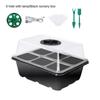 Mini Greenhouse Seed Starter Tray 6/12Grids Plant Starter Kit New Plant Germination Base  Garden