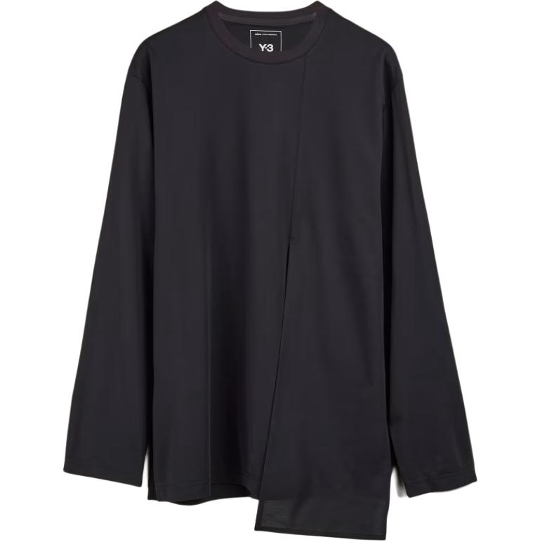 

Adidas X Y-3 Коллаборация Однотонная Футболка Свободного Кроя С Круглым Вырезом и Длинным Рукавом Унисекс Топы Черный JN4944 XL