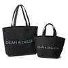 Dean Deluca Tote Eco and Solid Color & Bag, Black, S/L Size, Bag, Women's Men's,