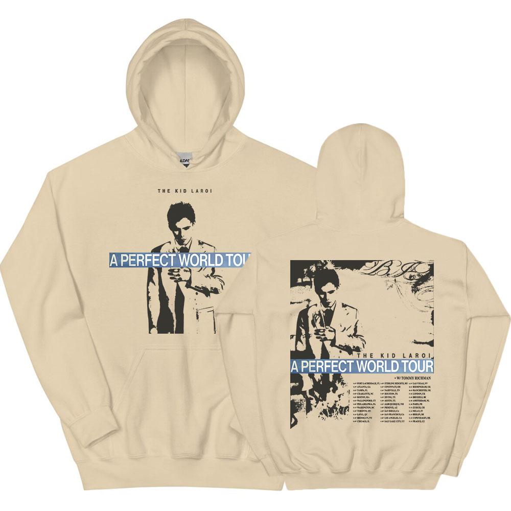 A PERFECT WORLD TOUR 2026 Hoodies THE KID LAROI Graphic Sweatshirt Long Sleeve Loose Casual Pullover Print Merch