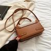 Vintage Flap Leather Crossbody Bags for Woman Ctrast Color PU Tote Bag Retro Handbags Shoulder Bag, Fashiable Handbag Purse