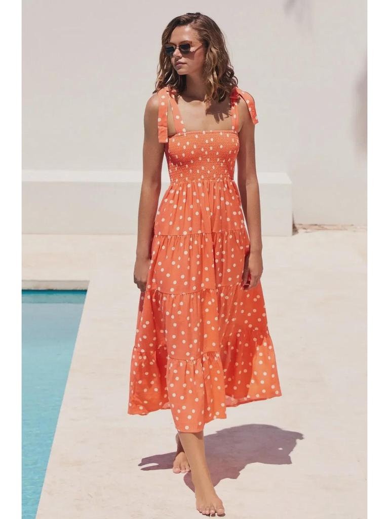 European & American Sleeveless Summer Dress - Printed Long Suspender Style for Casual or Commuting Wear