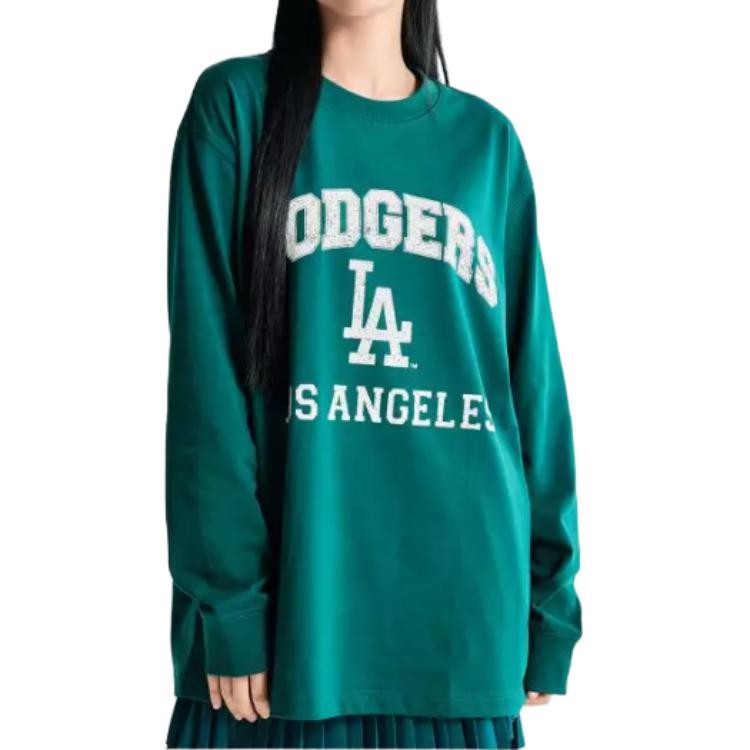 MLB T Shirts Unisex Green Crew Neck Moderate 3ATSV0134-07GND