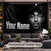 Wall Hanging Tapestry Custom NameKendrick Lamar Pattern Personalized Printed Fabric Wall Decor