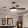 Nordic Retro Ceiling Fan Light: Silent, Cream Finish for Bedrooms, Restaurants, Offices
