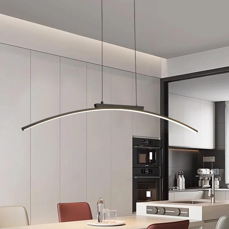 Modern Pendant Light Arc Design Hanging Lamps for Dining Room Kitchen Restaurant Nordic Home Decor Items Creative LED Lights