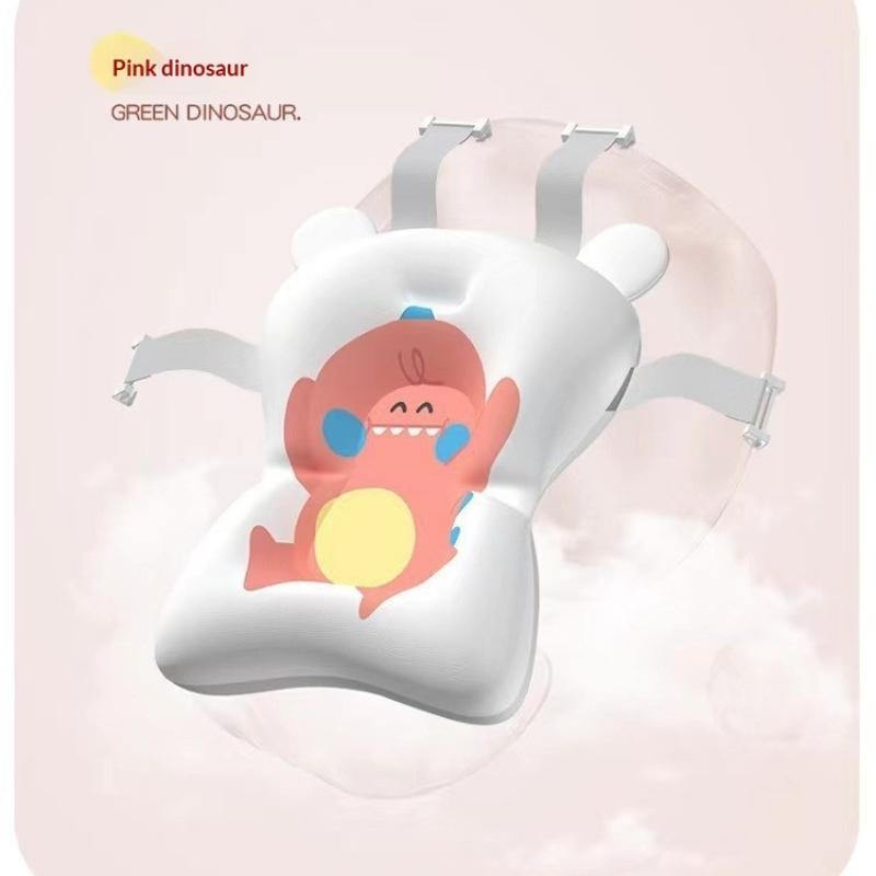 Baby Bath Seat Support Mat Infant Anti-Slip Soft Comfort Body Cushion Foldable Baby Bath Tub Pad Chair Newborn Bathtub Pillow