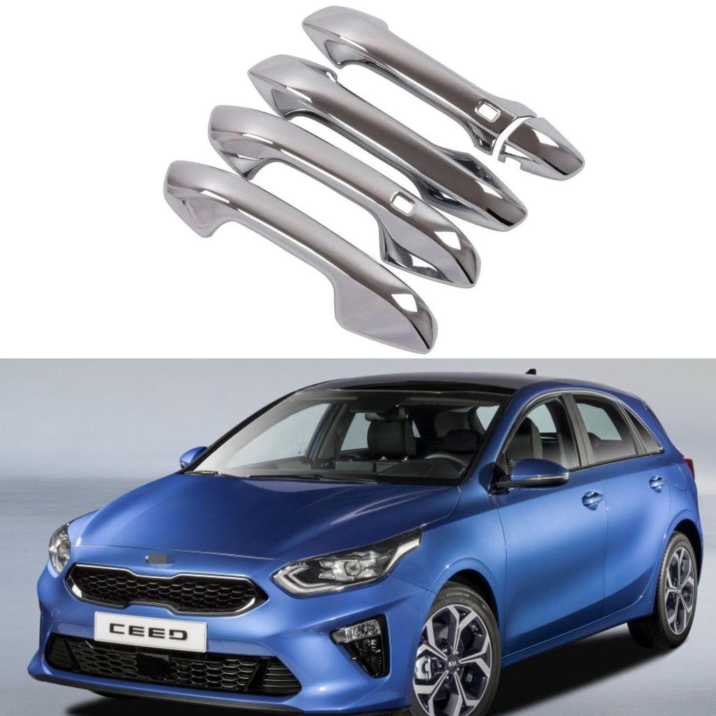 Carbon Fiber Pattern Door Handle Trim for 2018-2023 Kia Ceed 3 CD Proceed SW.