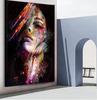 Abstract Graffiti Art Canvas Painting Pop Art Canvas Posters Modern Girls Wall Art Pictures For Living Room Wall Decor Background Wall Decoration