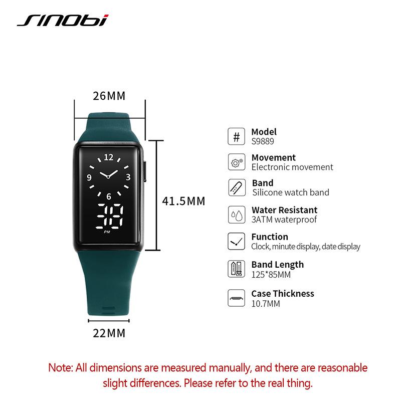 Orologio Intelligente Yonghong Orologio Elettronico per Studenti Doppia Tendenza Impermeabile Orologio in Silicone Orologio Sportivo 9889