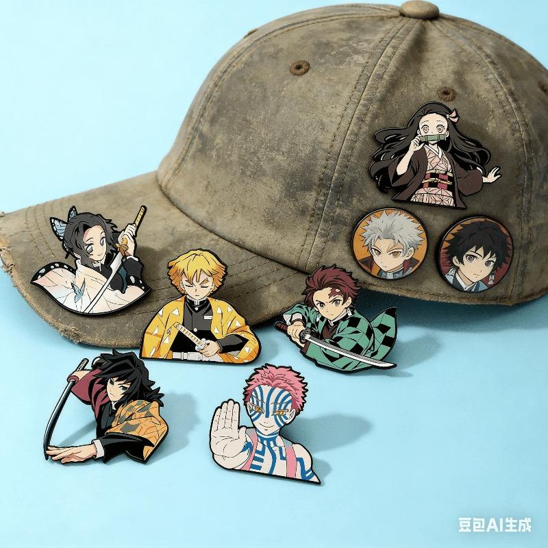 NEW HOT Anime Cartoon Series New Ghostblade Environmental Protection Metal Badge Cute Bag Clothing Decoration Spot Direct S