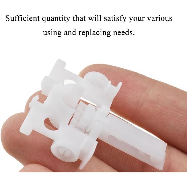 Acoeitl Vertical Blind Repair Carrier With Stem - Blinds Repair Kit, White Replacement Parts, Curtain Accessories - 10 Pcs